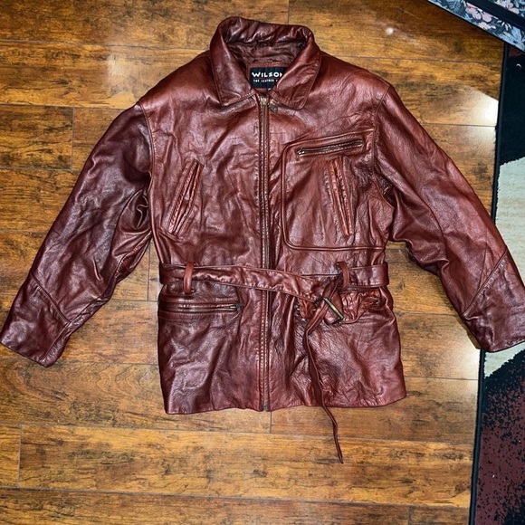 Red Leather Wilsons Jacket
